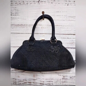 Wilson's‎ Leather Maxima Evening Bag in Black Leather Party Y2K East West